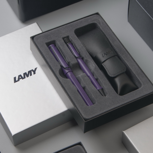 LAMY SAFARI 經典雙入筆套禮盒 (紫丁香 限量 鋼珠筆+原子筆)