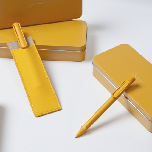 LAMY SAFARI 狩獵者系列 CANDY 限量 原子筆 筆套鐵禮盒 – 芒果黃