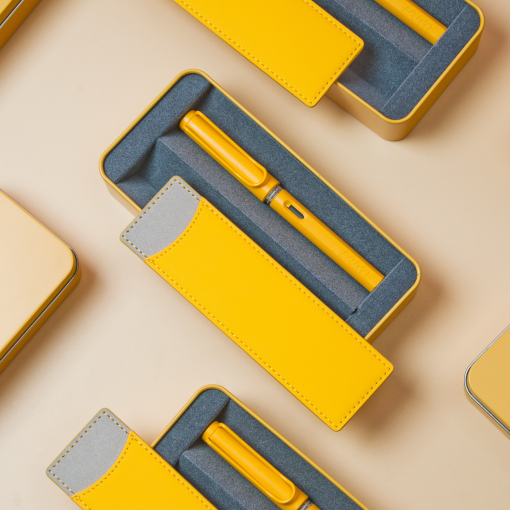 LAMY SAFARI 狩獵者系列 CANDY 限量 鋼筆 筆套鐵禮盒 – 芒果黃 (筆尖 需勾選)