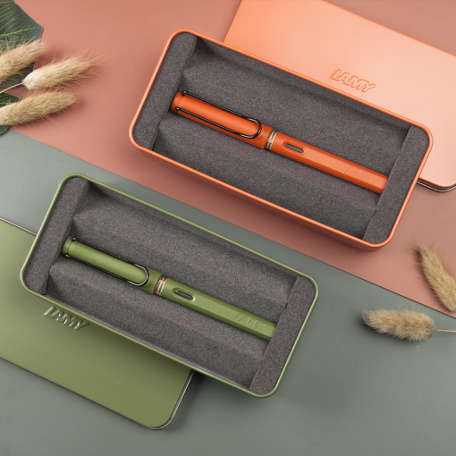 LAMY Safari origin限量 鋼筆 擦擦筆 鐵禮盒 – Terra Red 叢林紅