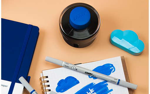 LAMY ink-x消墨擦擦筆+50ML藍色墨水組