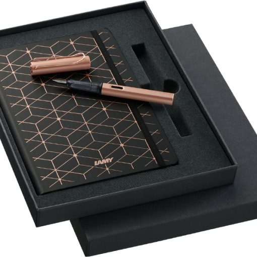 LAMY Lx 奢華 限量 玫瑰金鋼筆+A5筆記本禮盒