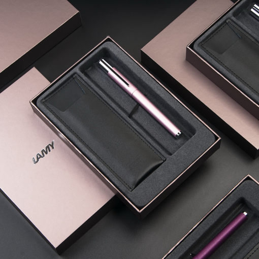LAMY Scala 系列 限量 鋼筆 單入筆套禮盒（栗子棕色禮盒） – 玫瑰粉