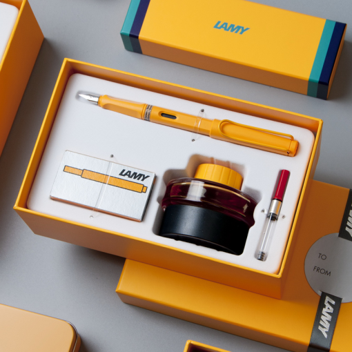 LAMY SAFARI 狩獵者系列 CANDY 限量 鋼筆墨水禮盒 – 芒果黃 (筆尖／卡式墨水管需勾選)