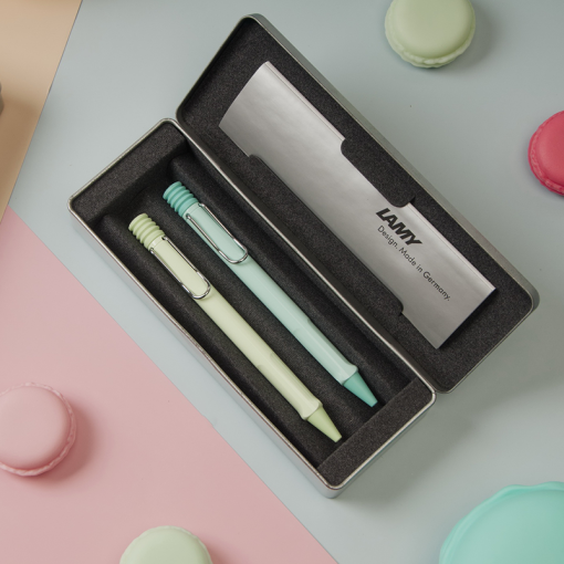 LAMY SAFARI 狩獵者系列 限量 天空藍 原子筆+ 薄荷綠 原子筆 鐵盒組