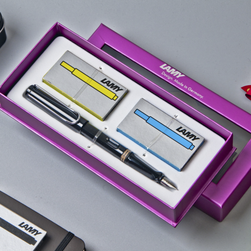 LAMY SAFARI 狩獵者系列 鋼筆 雙入卡水禮盒 (禮盒包裝限定-紫焰紅色)
