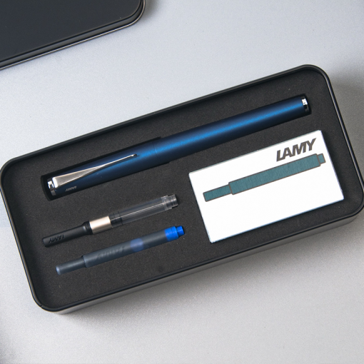 LAMY STUDIO系列 鋼筆 森綠藍卡水 限量黑鐵禮盒