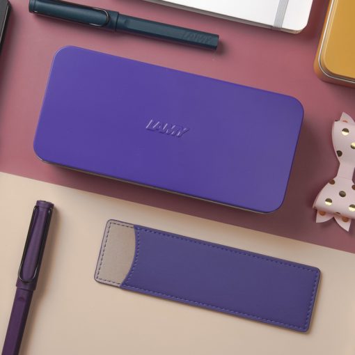 GIFT CANDY 限量 皮套鐵筆盒組 - 紫羅蘭