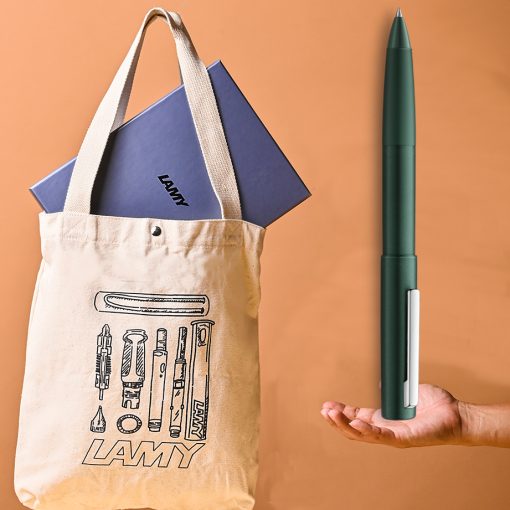 LAMY Aion 永恆系列 限量 結構原創 單肩帆布袋 禮盒 – 鋼珠筆 (黑 / 銀 / 綠 / 紅 / 藍)