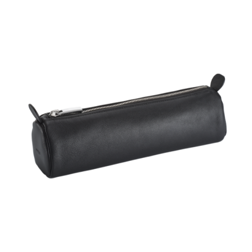 A404 輕羽 真皮 拉鍊 圓筒型筆袋